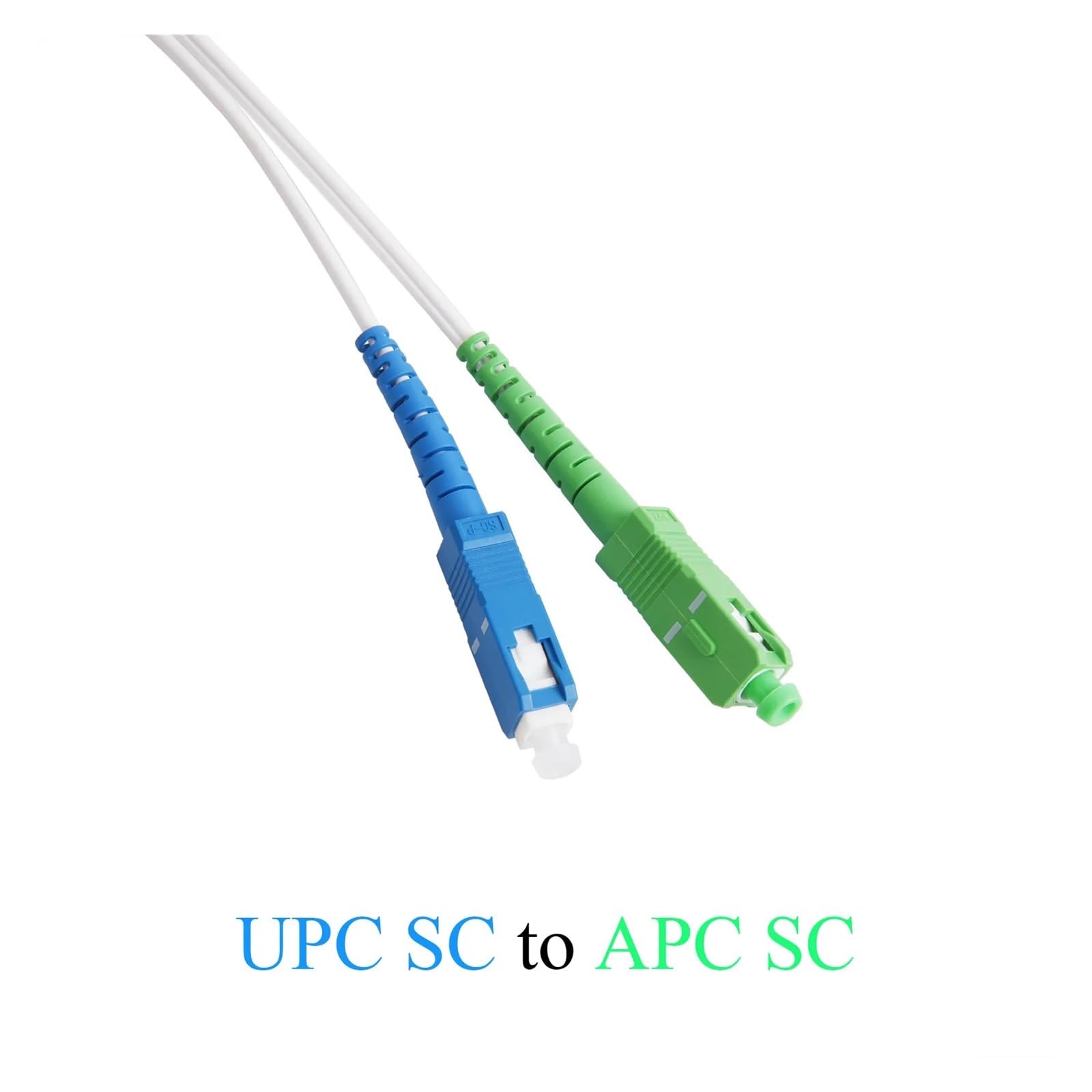 Câble de raccordement à fibre optique, Cordon de raccordement convertisseur d'extension Fiber optique d'intérieur monomode SC UPC à APC Simplex 40-90m(60m)