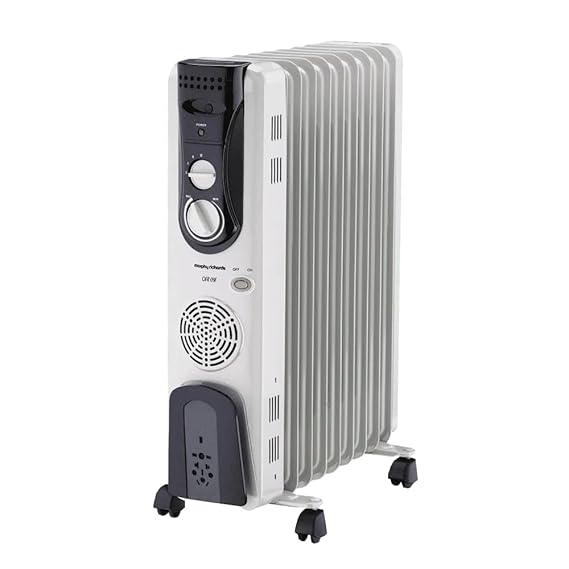 Morphy Richards OFR 11F 11-Fin 2900W Oil Filled Radiator Room Heater | Adjustable Thermostat | Safety Tilt & Auto Thermal Shutoff | Castor Wheels for Easy Mobility | Silent Heating