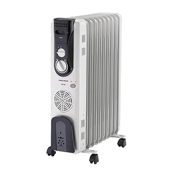 Morphy Richards OFR 11F 11-Fin 2900W Oil Filled Radiator Room Heater | Adjustable Thermostat | Safety Tilt & Auto Thermal Shutoff | Castor Wheels for Easy Mobility | Silent Heating