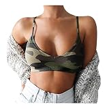 Bestyyo camo-Print Camisole für Damen 1010 Basic Tank Tops GOTS 100% Merino Wolle Everday one-Shoulder Verstellbarer Batik top, trägertop, sommertop, strandtop, Hippie vmmilla, Grün, S