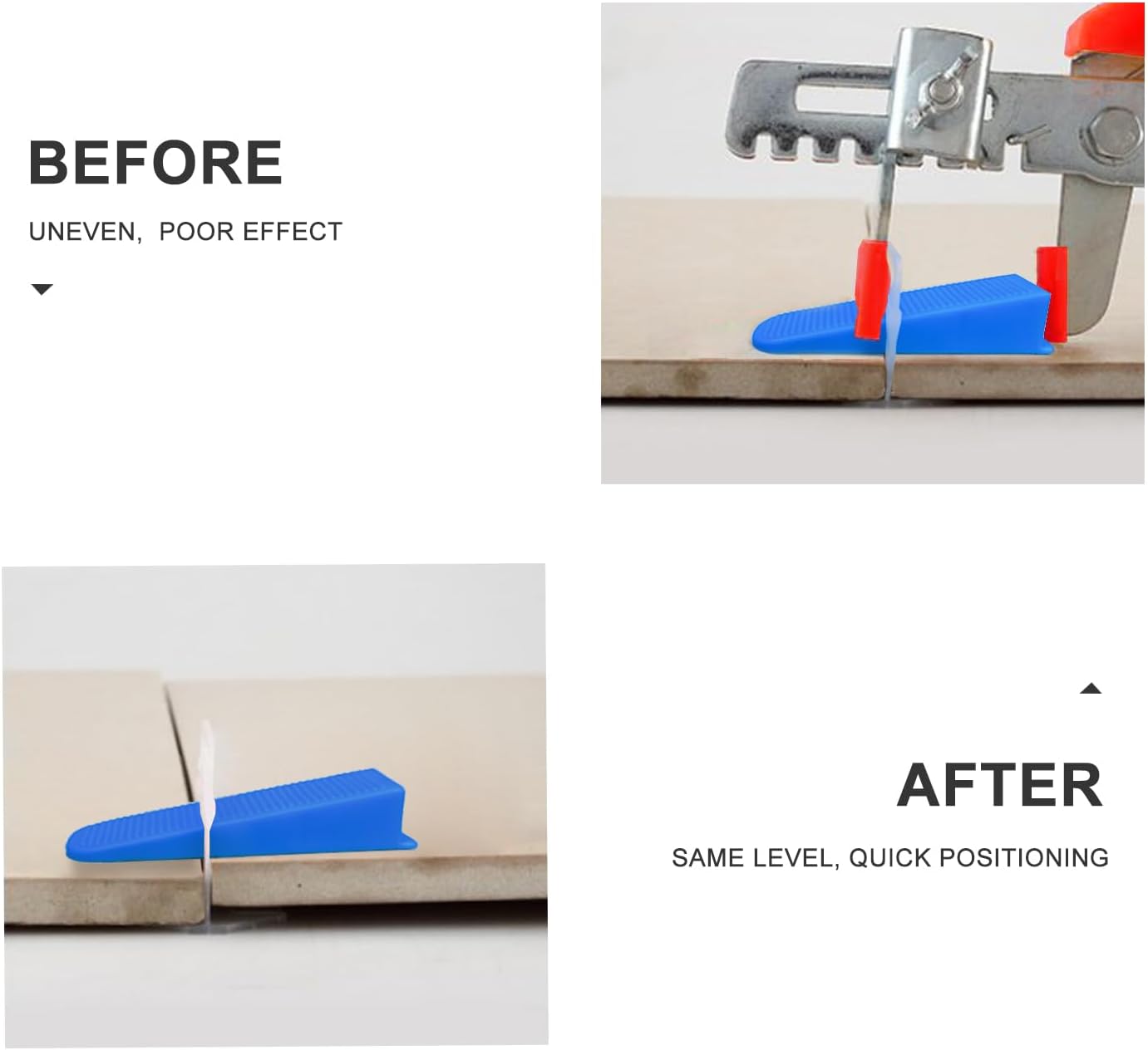 Tile Leveling System 1/16" Spacers Tile Leveler clips 2000pcs DIY Tile Leveling Spacers Tile Leveling System for Professional Ceramic and Stone Installation