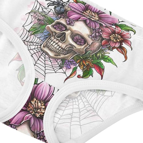 Gothic Skull Spiders Flower Toddler Girls's Underwear 2T 202c10454