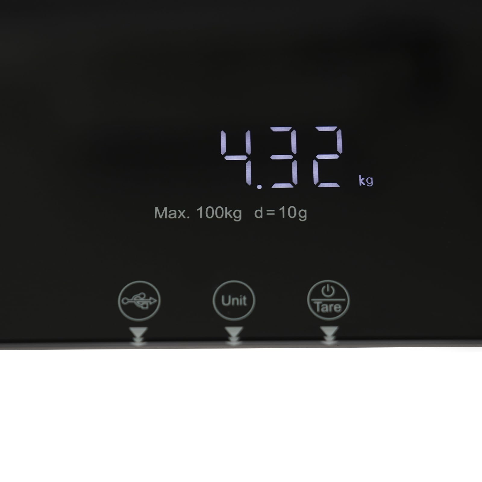 Hundewaage bis 100kg Tierwaage 10 g Genauigkeit große Plattform LED-Anzeige Tara-Funktion Schwarz