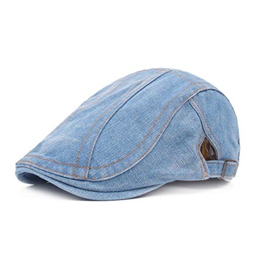 sdsruioo Unisex Washed Cotton Denim Men Ivy Cap Irish Hats Truck Newsboy Caps