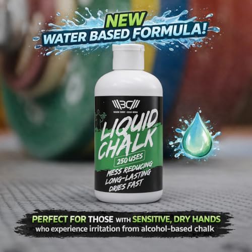 Image of WARM BODY COLD MIND Mess Free Liquid Chalk - Gym Chalk for Weightlifting, Gymnastics, Climbing, Powerlifting - Sports Chalk - Hand Grip Chalk