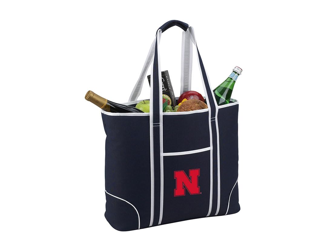 Picnic at Ascot Nebraska University Officially Licensed Cornhuskers Extra Large Insulated Cooler Bag - 30 Can Tote- Designed & Quality Approved in USA
