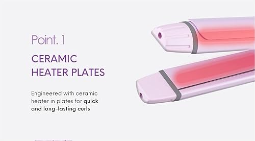 Miniatura 2 de Repit Plancha plana y rizadora 2 en 1 de 1.5 pulgadas (1.417 in) con cubierta de almacenamiento - Placas térmicas de cerámica avanzada y voltaje