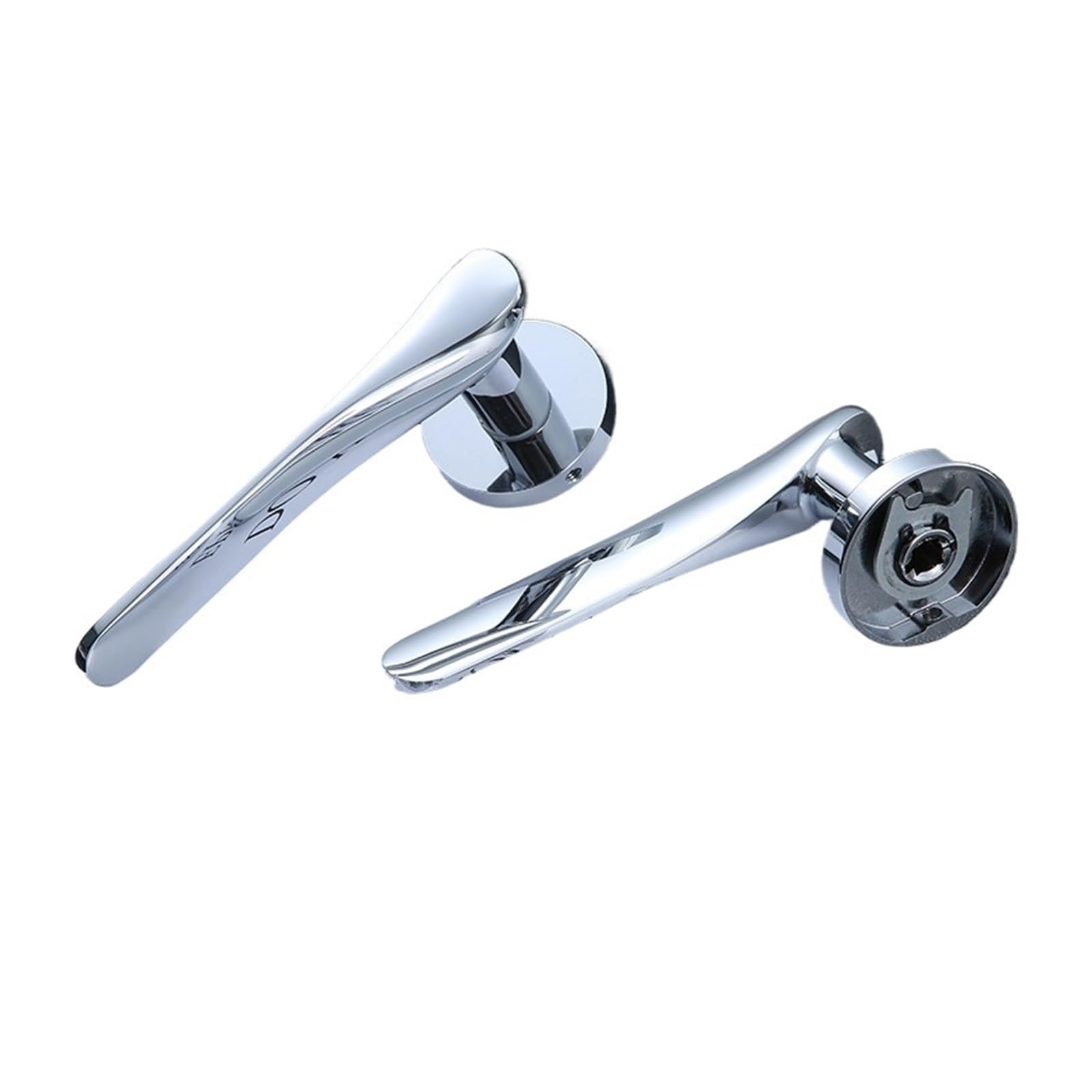 Kfvmvtdw One Color Silver Brass Simple Silent Solid Wood Split Lock Bedroom Handle