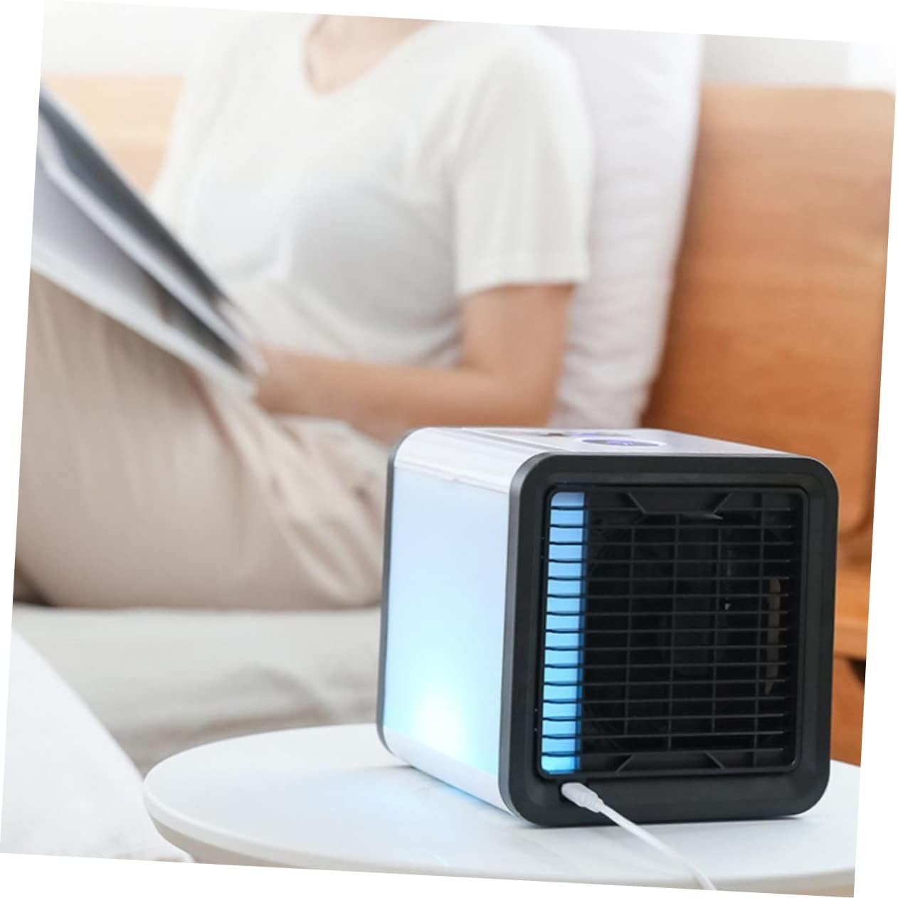 PRETYZOOM 1set Usb Air Conditioning Fan Cooling and Humidifying Functions for Home and Car Portable Energy-saving and Compact Cooling
