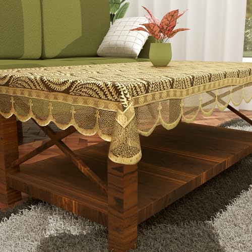 Image of Kuber Industries Sofa Cover & Center Table Cover Combo | Durable Sofa Set Cover /Protector for Home & Living Room | Aesthetic Protecting Sheets for Furniture | Coconut Bright- Golden