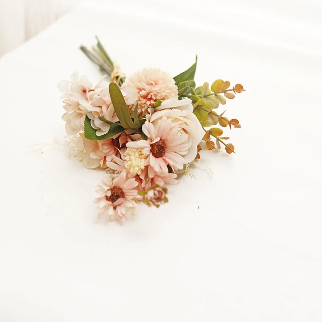 Marguerite et fleurs artificielles en soie pour décoration de Noël et bouquet de fête