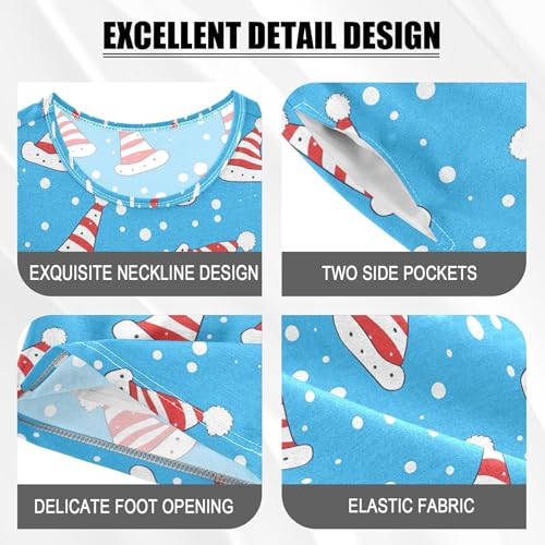 Christmas Hat Pajama Set Pajamas Sleepwear Nightwear Loungewear Clothes Set B04046824
