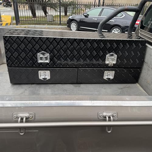 Image of Heavy-Duty 72 inch Aluminum Contractor Tool Box with Doors & Drawers
