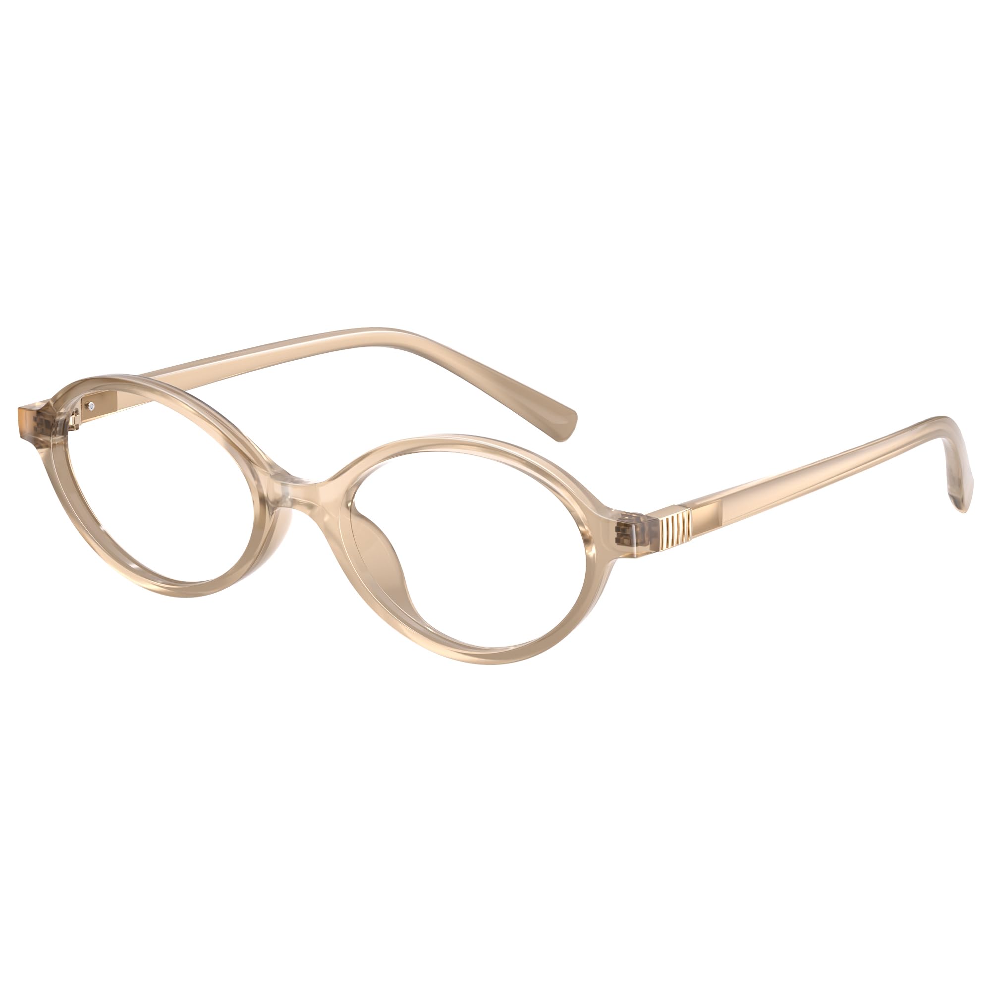 resjok Blue Light Glasses for Woman - Trendy Round Oval Blue Light Blocking Glasses for Gaming/Cumputer