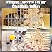 lasuroa Rotating Chinchilla Toy, Chinchilla Chew Toy Interactive Chinchilla Toy Hanging Chinchilla Toy Chinchilla Cage Accessory for Chinchilla Hamsters Gerbil Rat Rabbit(Wood Color)