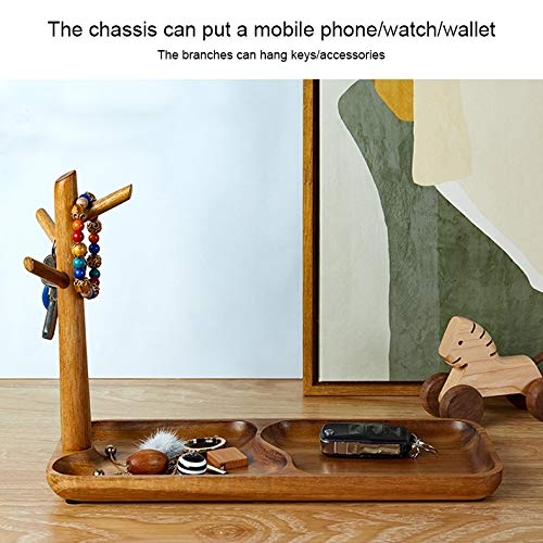 Hogar Estantes De Madera Maciza Clave Bastidores, Bastidores De Almacenamiento Porche, Plaza De La Nuez Ponga Un Teléfono Móvil/Reloj/Cartera