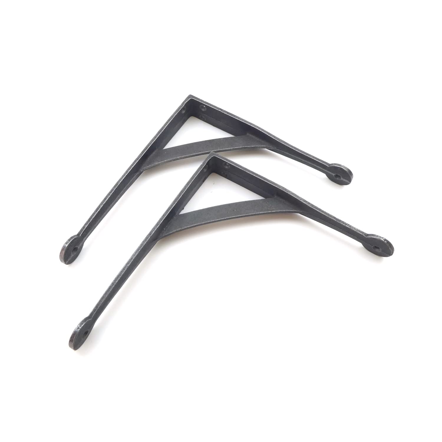Oakcrafts - Pair of Gallows Shelf Brackets Antique Cast Iron - 200mm x 200mm