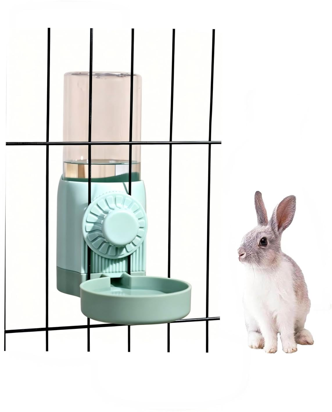 Bebedero Conejo para Jaula 500ml,Botella Agua Conejos,Bebedero para Conejos,Comedero de Agua para Rabbit,para Cobayas,Hámster,Chinchilla,Hurón