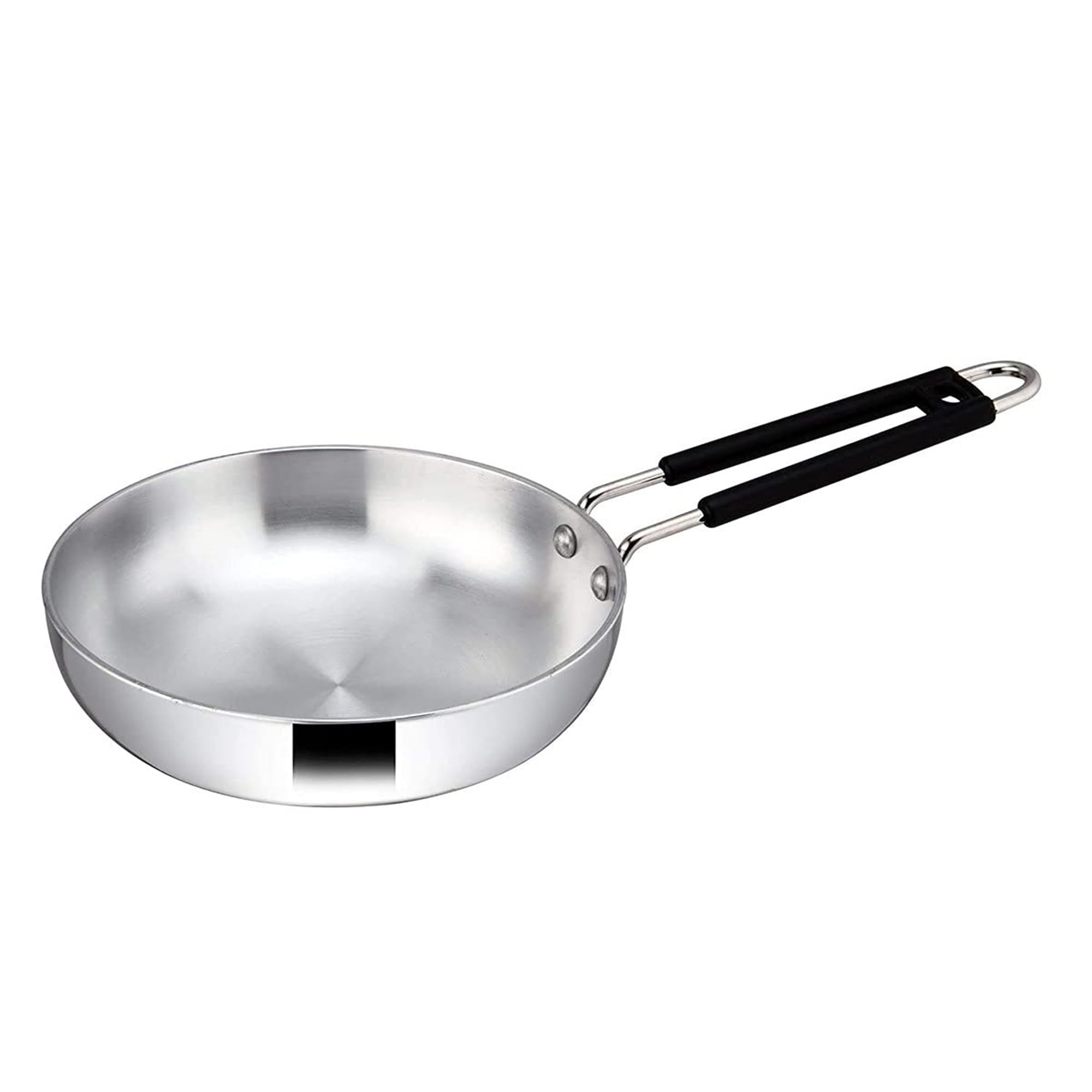 IDEAL PRIME Heavy Gauge Aluminium Frying Pan Small Size with Heat Resistance PVC Handle Aluminum Omlet Pan Fry Pan Cookware Pack of 1