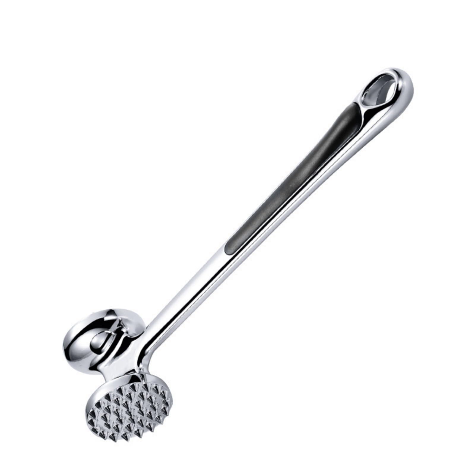 Msioytog Professional Grades Meat Tenderizer Kitchen Mallets Hammer Tool Ergonomic Handle Manual Pounder for Tenderizing Zincs Alloy Tool