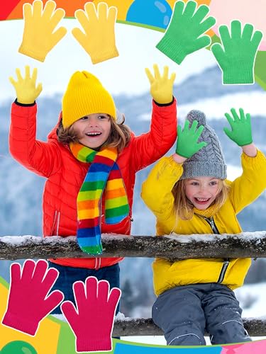 Image of EBOOT 3 Pairs Winter Kids Gloves Warm