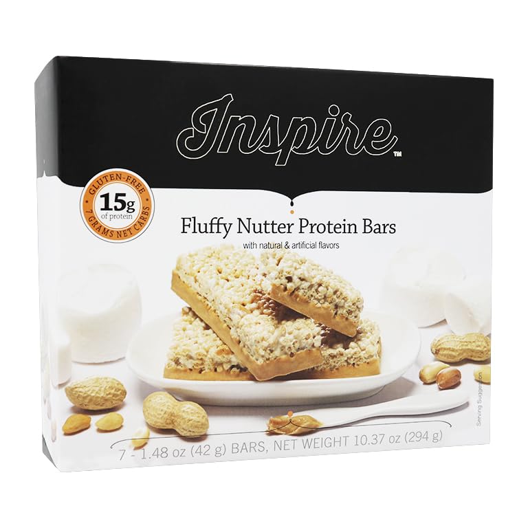 Barra de proteína y fibra Inspire 15g Fluffy Nutter miniatura 1