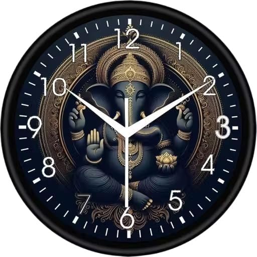 Lord Ganesha Designer Wall Clock – Elegant Spiritual Home Decor with Silent Quartz Movement_GJI_34-image-32