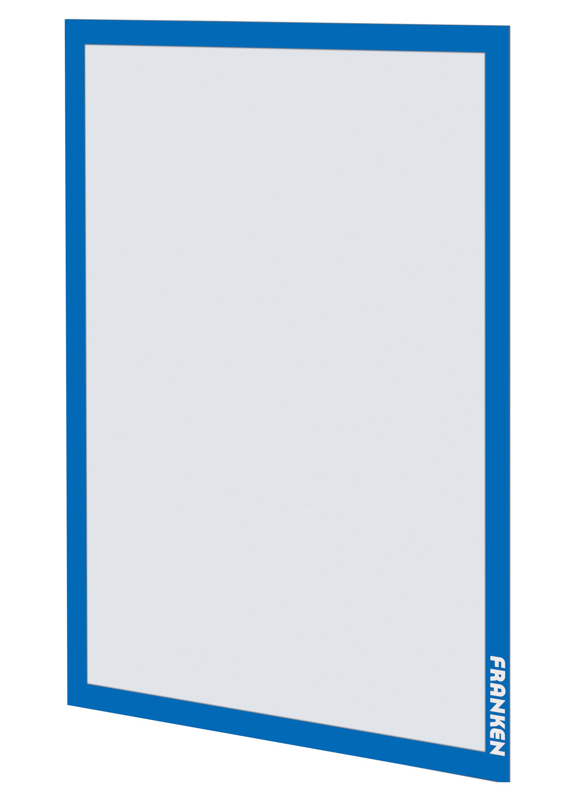 Franken AR15032 PRO DIN A3 Notice Frame, Self-Adhesive Information Frame, Pack of 2, Portrait and Landscape Format, Transparent Hard Film with Magnetic Closure, Blue, Pack of 2
