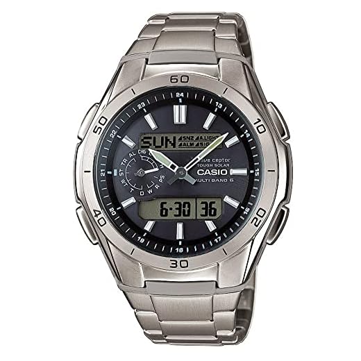 Casio WVA-M650TD-1AER – Reloj Hombre Analógico/Digital con Correa de Titanio