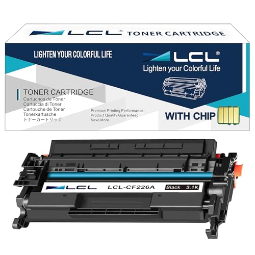 LCL Cartucho de Tóner Compatible 26A CF226A 3100 Páginas (Negro) Reemplazo para HP LaserJet Pro M402n M402d M402dn M402dne M402dw MFP M426 M426dw M426fdn M426fdw