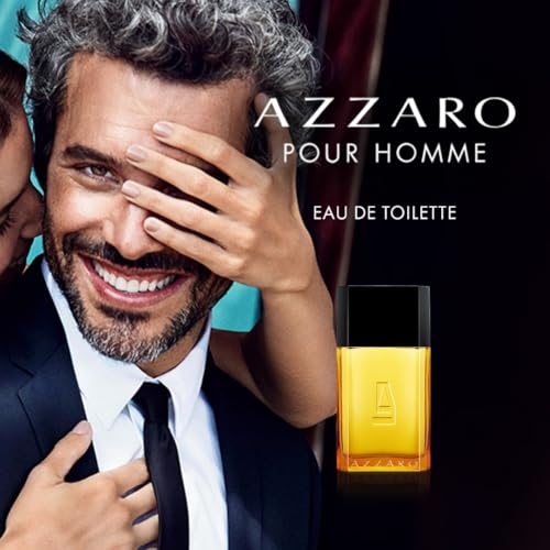 AZZARO Pour Homme - Eau De Toilette Homme - Fougère Aromatique Boisée - Patchouli, Vétiver & Santal - Tenue Longue Durée - Spray Vaporisateur
