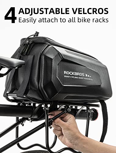 ROCKBROS Bike Rack Bags – 9LHard Shell Bicycle Rear Rack Bag