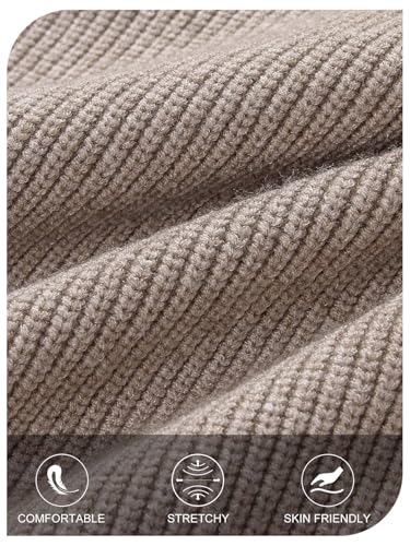 Merokeety CASUAL LONG SLEEVE PULLOVER SWEATER Women'S Mock Neck Long Sleeve Pullover Sweater Fall Casual Soft Ribbed Knit Jumper Tops thumb #4
