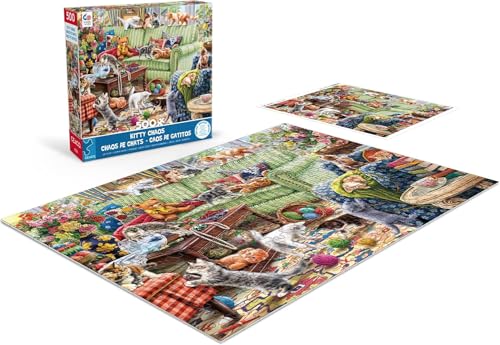 Rompecabezas Ceaco - Kitty Chaos de 500 piezas para adultos | Arte de Image World, fabricado en EE.UU., piezas con agarre fácil, tamaño final 27 x 19 pulgadas, incluye póster, enmarcable y apto para regalo miniatura 4