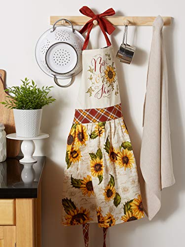 Dii Women's Cotton Skirted Kitchen Apron For Cooking, Baking & Crafts, Adjustable With Generous Waist Ties, Rise And Shine, One Size #TOP2