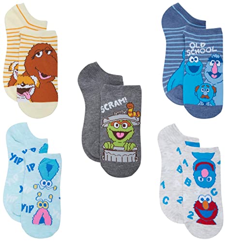 Sesame Street Women's 5 Pack No Show Ankle Socks