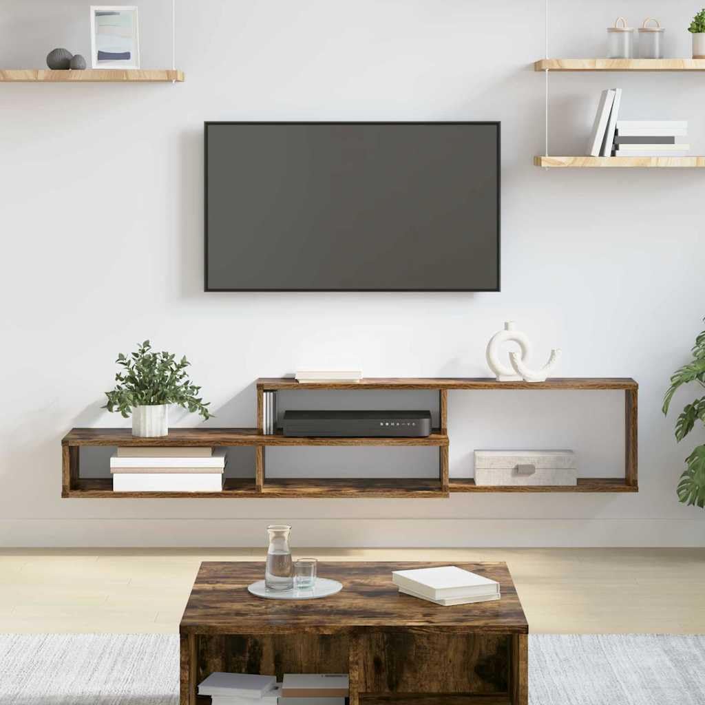 Meuble TV mural 150x25cm fini le désordre sous la télévision