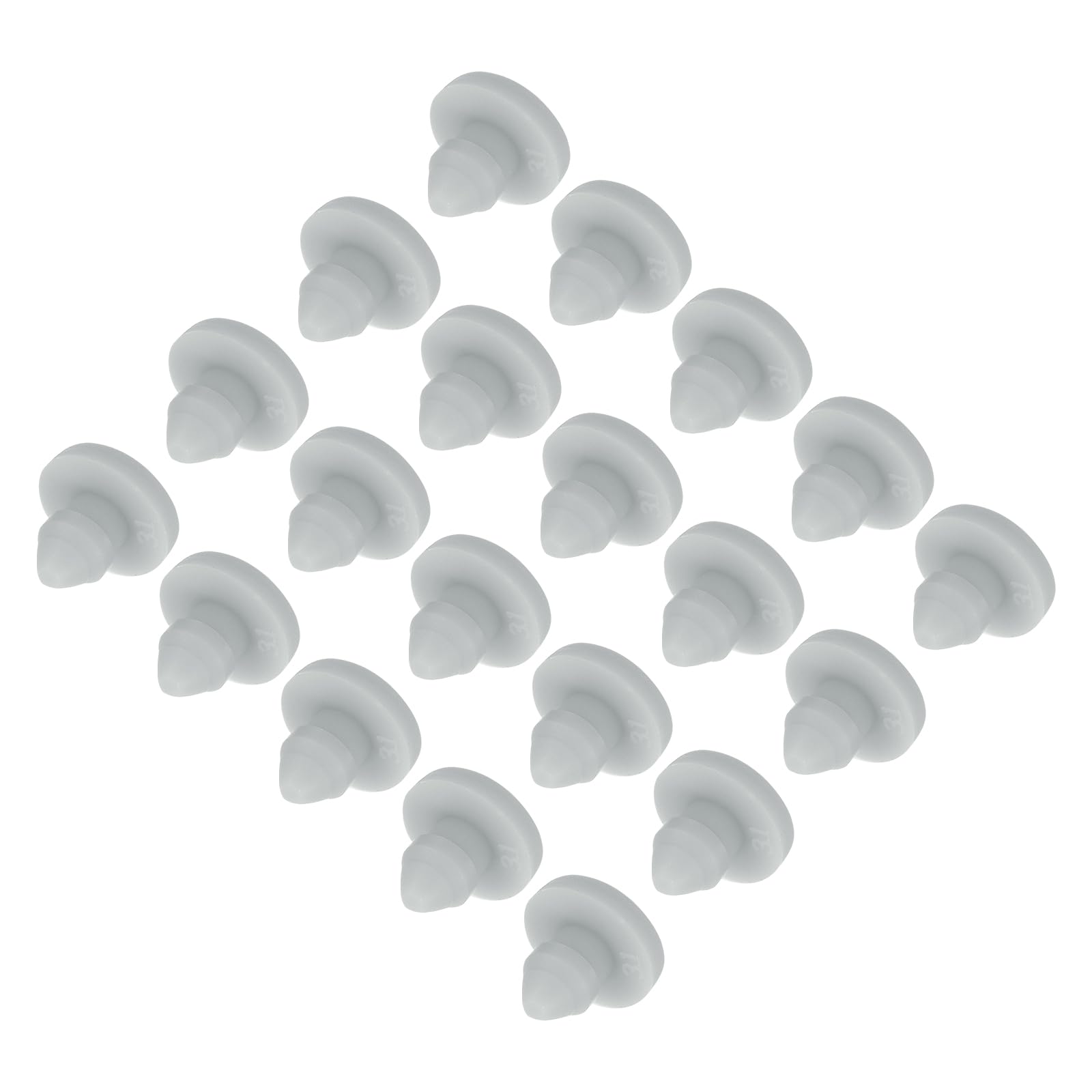 MECCANIXITY 20pcs Silicone Snap in Locking Hole Plugs,3mm/0.1 Inch Mounting Diameter Narrow Groove Width 1.5mm Panel Seal Cover Round for Kitchen Bulkheads Waterproof Sealing Plugs Grey