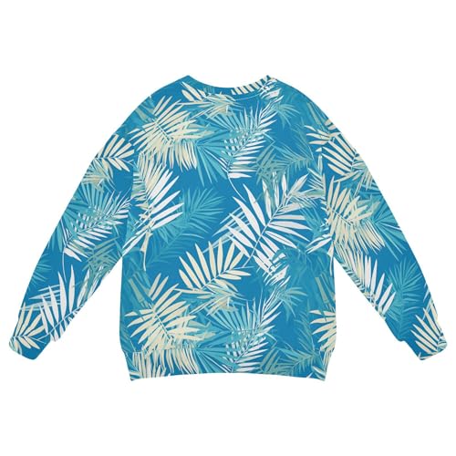 JUNZAN Palm Leaves Tropical Kids Girls Sweatshirt Hoodie Fleece Outerwear for Kids Sports 4T2