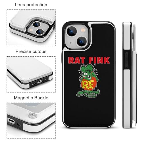 iPhone15 Pro Max用ケース 手帳型 ラットフィンク 【全機種対応】 アイフォン15 Pro Max用ケース スマホケース 財布型 PUレザー おしゃれ 背面カード収納 スタンド機能 携帯カバー 耐衝撃