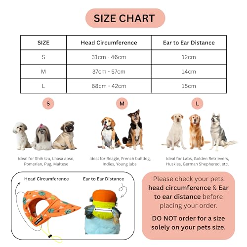 Image of Dog-O-Bow Hot Air Ballon Printed Baseball Cap for Dogs | Stylish, Durable & Comfortable Cap (Medium)