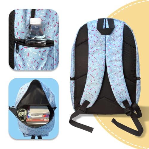 Ice Cream Backpack Kawaii Shoulder Bagpacks Cute Large Capacity Daypack Lightweight Daily Use Travel Hiking Camping (Purple)4