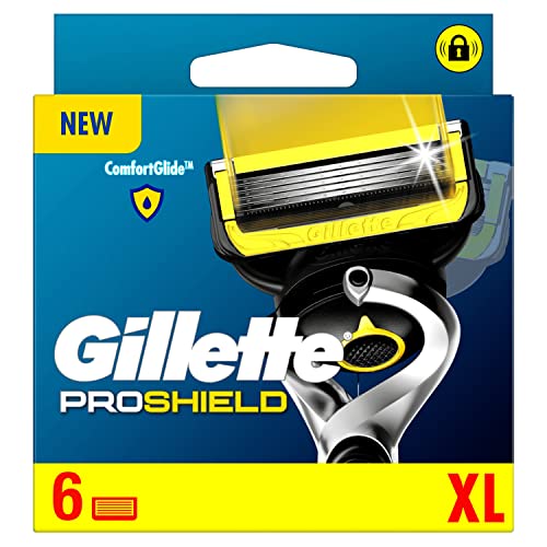 Gillette ProShield - Recambios de cuchillas de 5 cuchillas para hombre, 6 recambios de cuchillas, con hoja de precisión