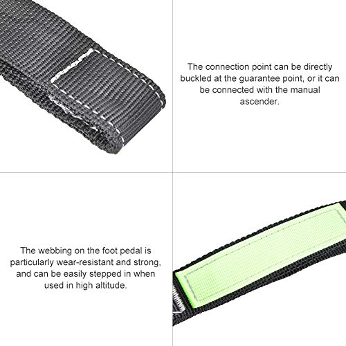 Luqeeg Climbing Rope Ladder, Outdoor Hanging Rope Ladder Mountaineering Gear Rope Ladders Flat Belt Step Ascend Strap for Mountaineering Rock Climbing4