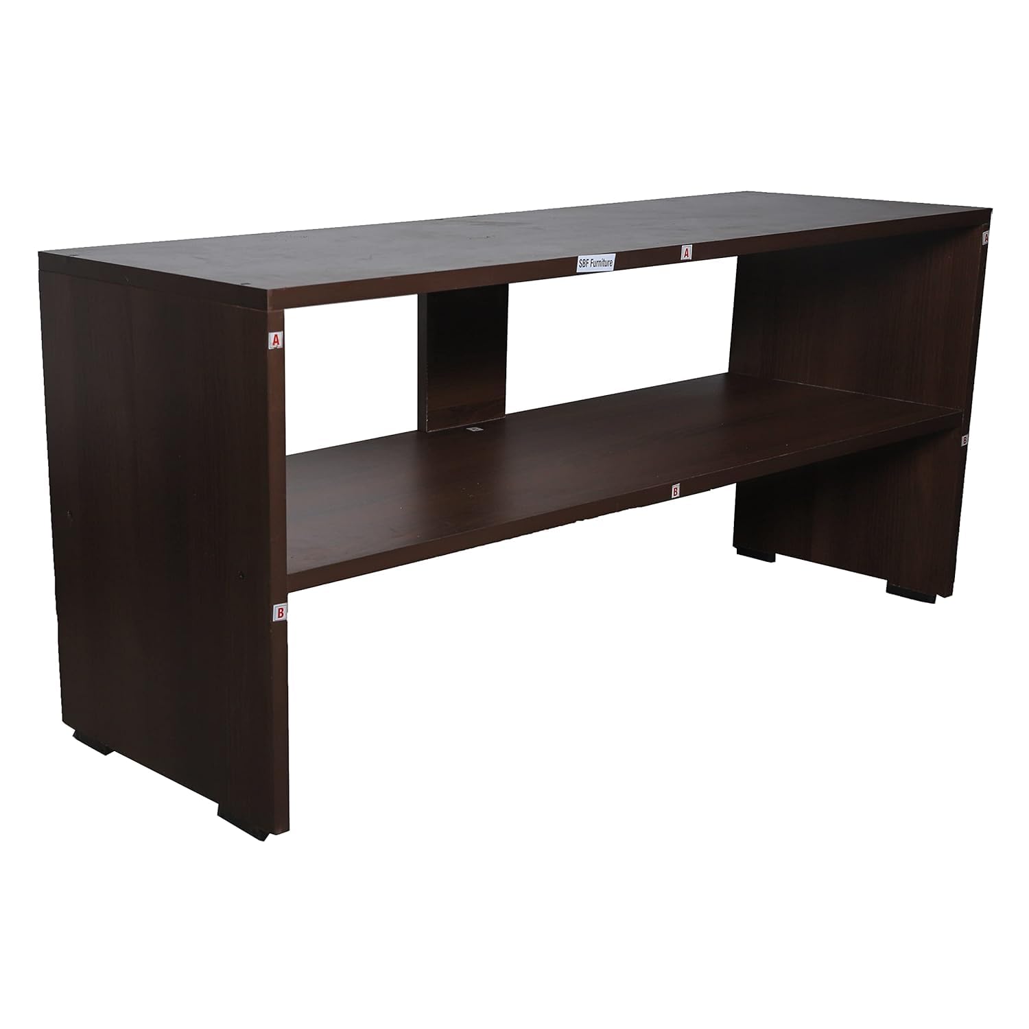 KVS Furniture Engineered Wood Rectangular Shape Coffee Table/Centre Table with Storage/Study Table/Reading Table (Accasiya Brown) Engineered Wood 2