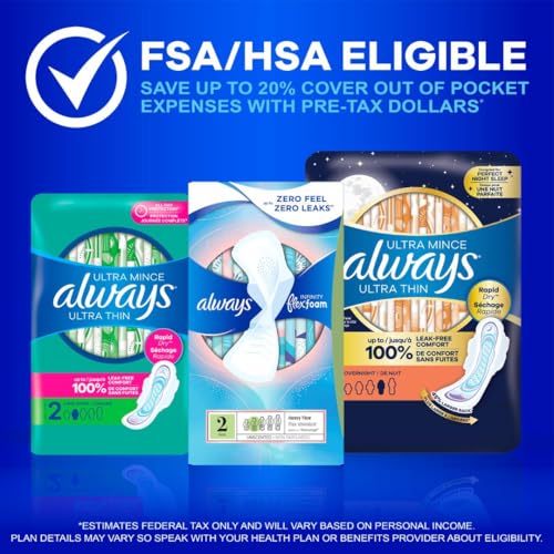 Image of Always Ultra Thin Feminine Pads For Women, Size 3 Extra Long Super Absorbency, With Wings, Unscented, 38 Count
