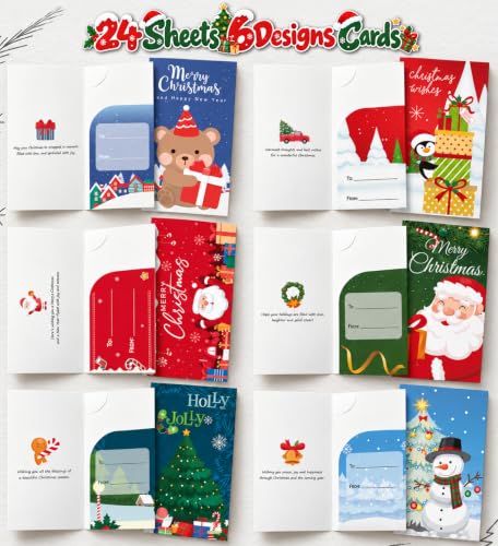24-Pack HSHFAMIIY Christmas Money Holder Cards w/ Envelopes & Sealing Stickers $4.49 + Free Shipping w/ Prime or on $35+ + 55% Off Code Q6JLDKSZ Prime - image 2