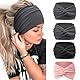 4PCS Stirnband Damen, Stirnband Damen Sommer, Atmungsaktive Stirnbänder für Sommer, Geeignet Nicht Nur für Yoga und Tägliche Aktivitäten, Sondern Auch Als Geschenk für Familie und Freunde