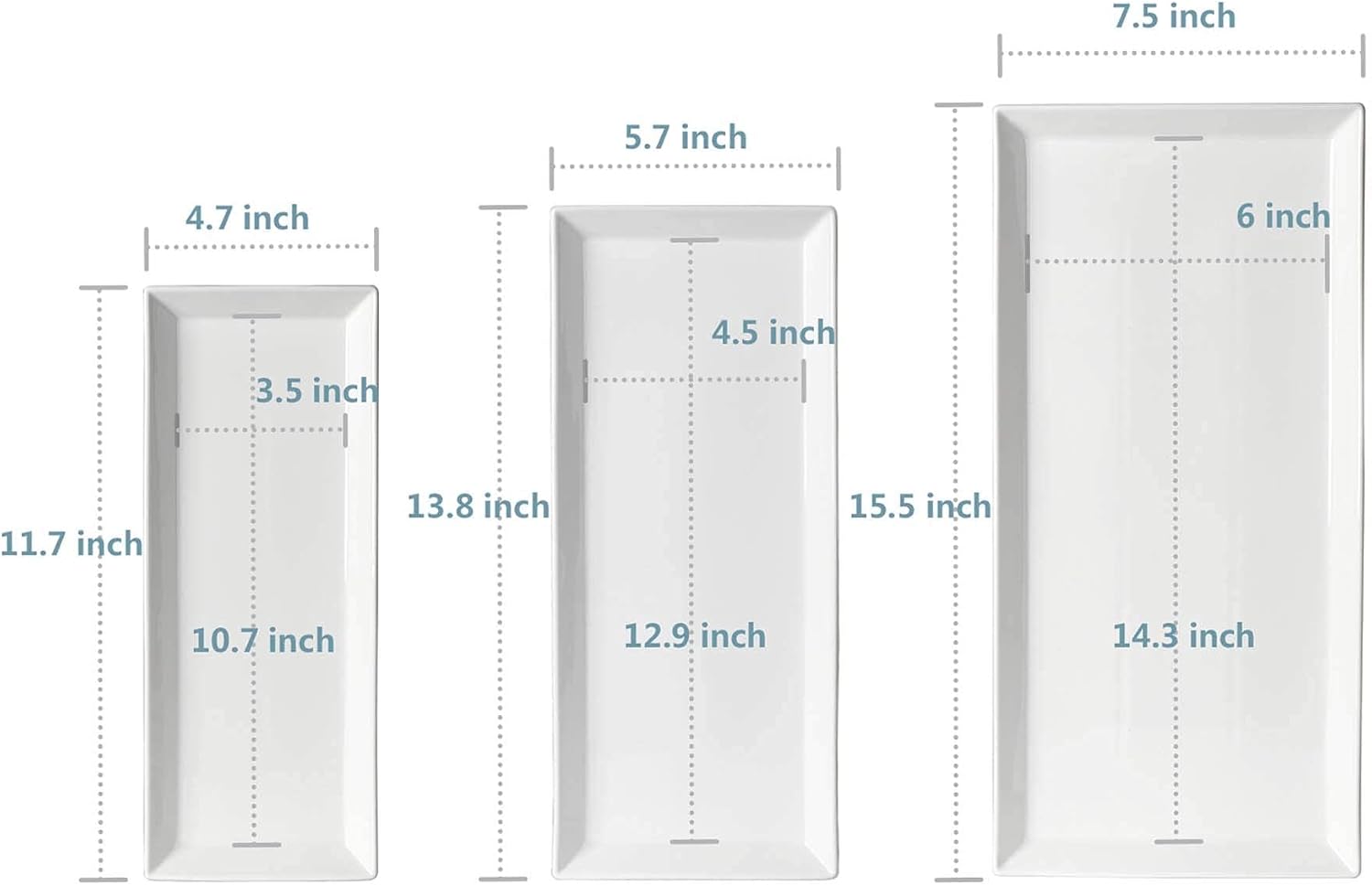 Sweese 734.101 3-Tier Porcelain Cupcake Stand, Tiered Dessert Stand, Cake Stand - White Porcelain Round Plates for Tea Party Wedding Baby Shower Buffet Server