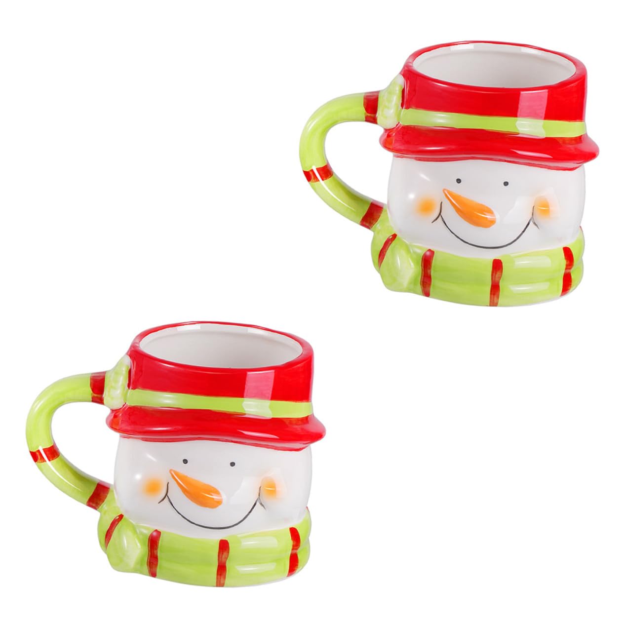 Amosfun 2 Juegos Taza De Porcelana Decoración De Interiores Tapas De Vasos De Viaje Verter Hombres Neto Tazas Navideñas Christmas Mug Taza De Café Taza De Cerámica De Navidad 2 Piezas * 2